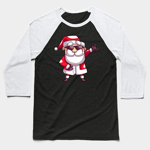 Dabbing Santa Christmas Funny Santa Claus Dab Dance Gifts T-Shirt Baseball T-Shirt by BioLite